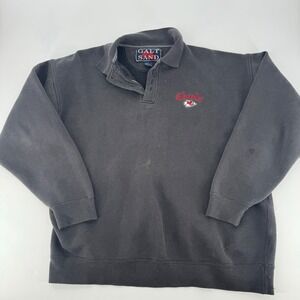 Vintage Galt Sand Kansas‎ City Chiefs Sweatshirt Old English Black Mens Large